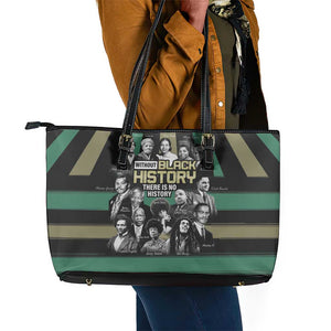 Black History Month Leather Tote Bag Civil Rights Leaders