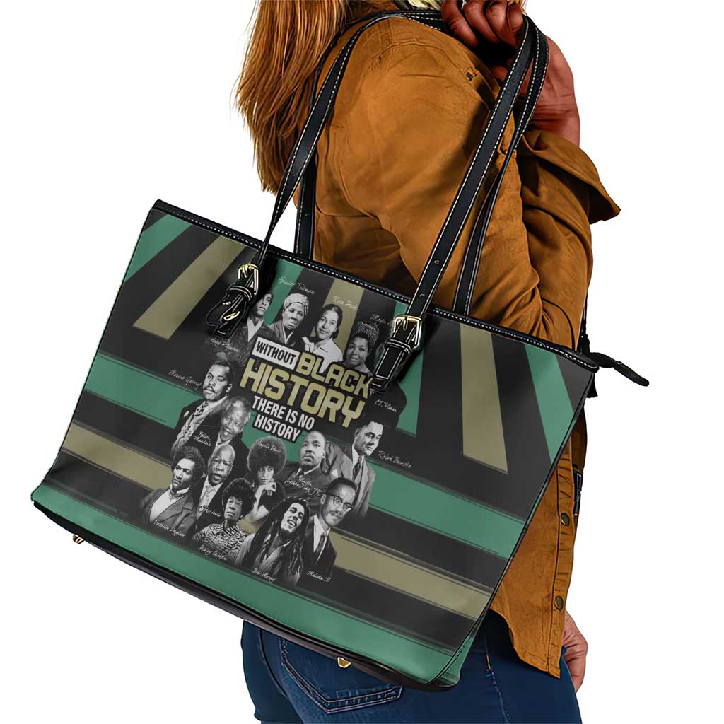 Black History Month Leather Tote Bag Civil Rights Leaders