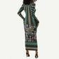 Black History Month Long Sleeve Bodycon Dress Civil Rights Leaders DT04