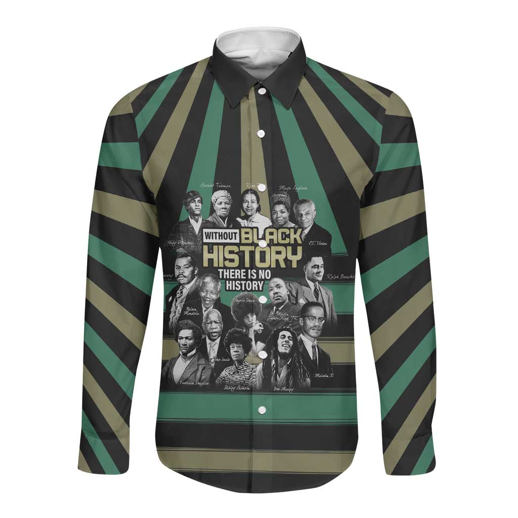 Black History Month Long Sleeve Button Shirt Civil Rights Leaders
