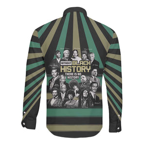 Black History Month Long Sleeve Button Shirt Civil Rights Leaders