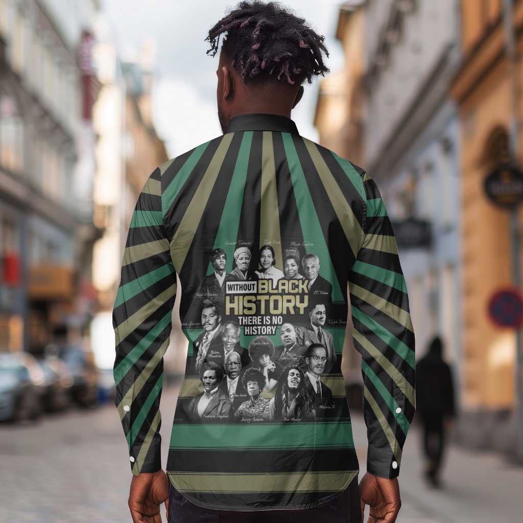 Black History Month Long Sleeve Button Shirt Civil Rights Leaders