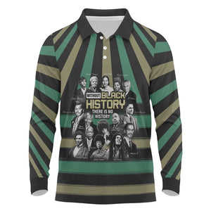 Black History Month Long Sleeve Polo Shirt Civil Rights Leaders