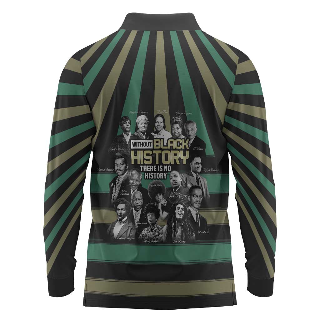 Black History Month Long Sleeve Polo Shirt Civil Rights Leaders