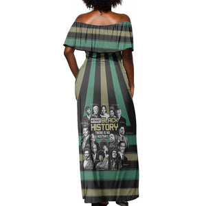 Black History Month Off Shoulder Maxi Dress Civil Rights Leaders