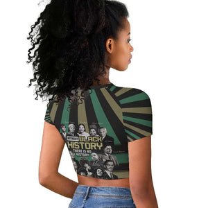 Black History Month Raglan Cropped T shirt Civil Rights Leaders