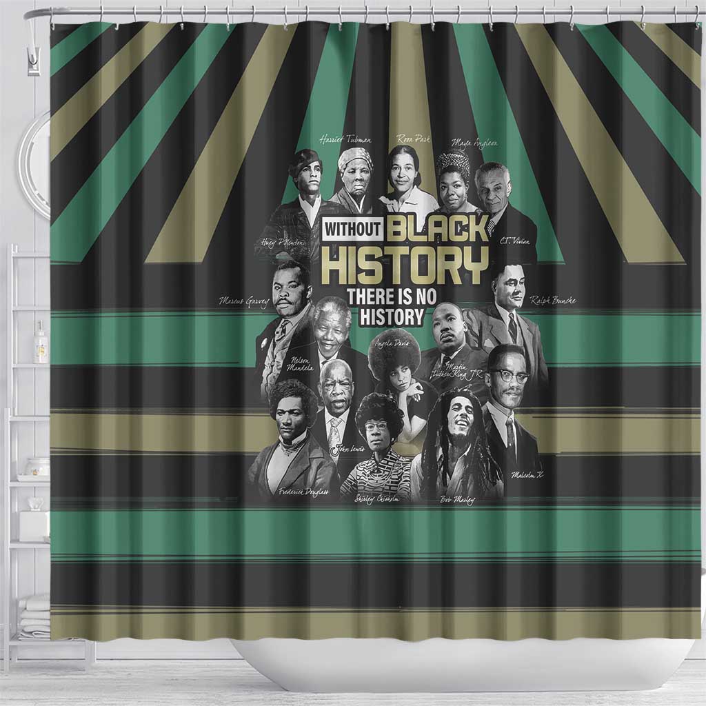Black History Month Shower Curtain Civil Rights Leaders