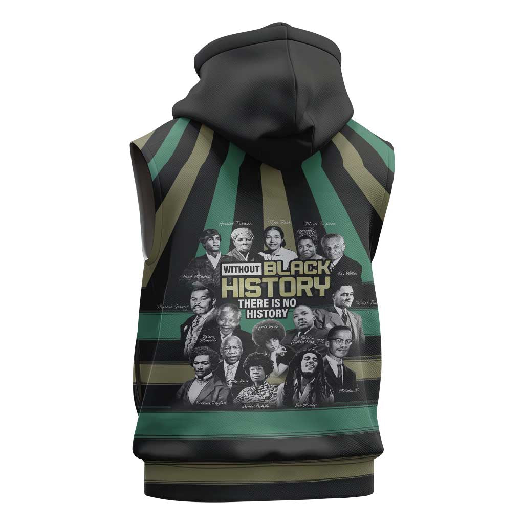 Black History Month Sleeveless Hoodie Civil Rights Leaders - African Pride