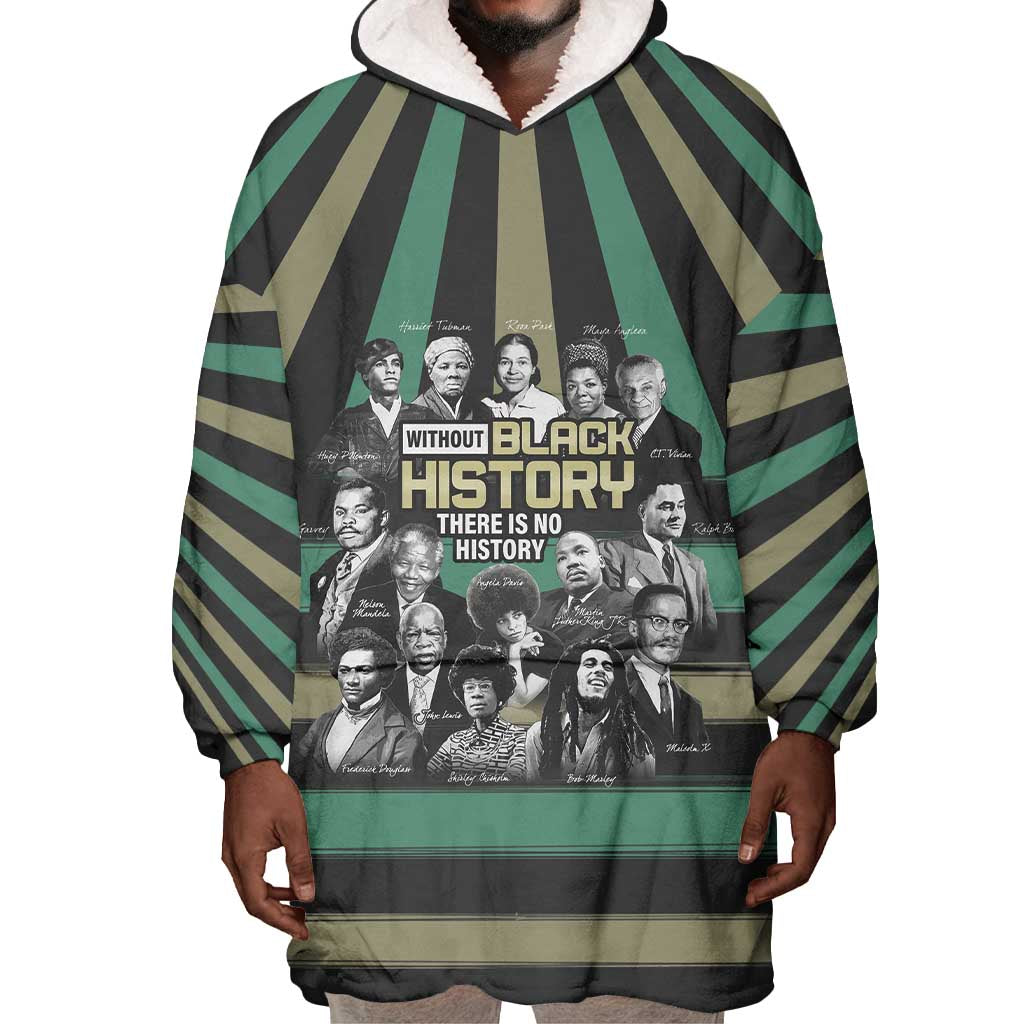 Black History Month Wearable Blanket Hoodie Civil Rights Leaders