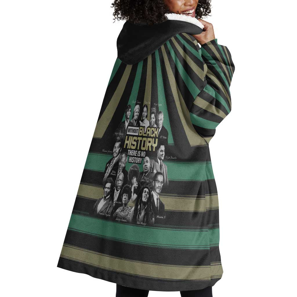 Black History Month Wearable Blanket Hoodie Civil Rights Leaders