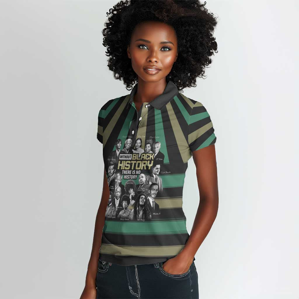 Black History Month Women Polo Shirt Civil Rights Leaders