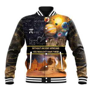 Afro Egyptian Pyramids Baseball Jacket Ancient African Achievements Galaxy