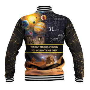 Afro Egyptian Pyramids Baseball Jacket Ancient African Achievements Galaxy