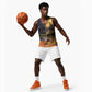Afro Egyptian Pyramids Basketball Jersey Ancient African Achievements Galaxy - African Pride