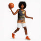 Afro Egyptian Pyramids Basketball Jersey Ancient African Achievements Galaxy - African Pride