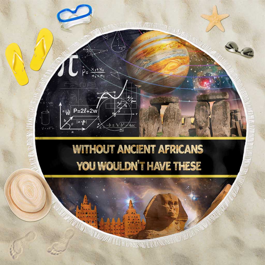 Afro Egyptian Pyramids Beach Blanket Ancient African Achievements Galaxy