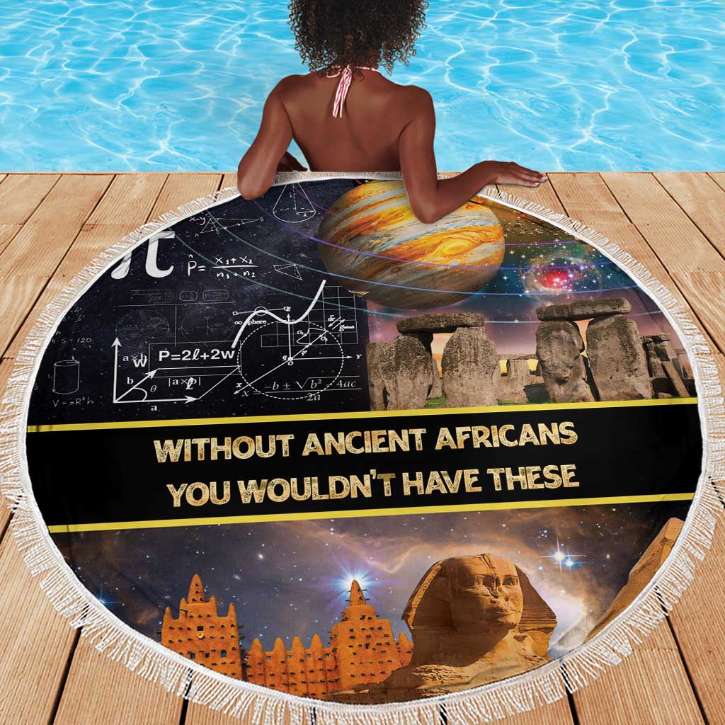 Afro Egyptian Pyramids Beach Blanket Ancient African Achievements Galaxy
