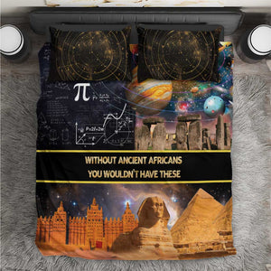 Afro Egyptian Pyramids Bedding Set Ancient African Achievements Galaxy