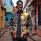 Afro Egyptian Pyramids Bomber Jacket Ancient African Achievements Galaxy
