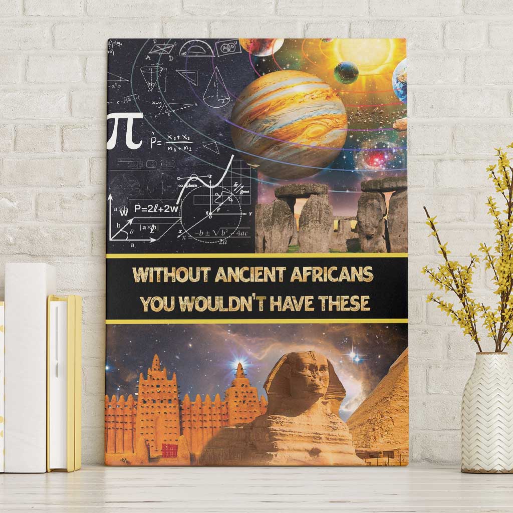 Afro Egyptian Pyramids Canvas Wall Art Ancient African Achievements Galaxy