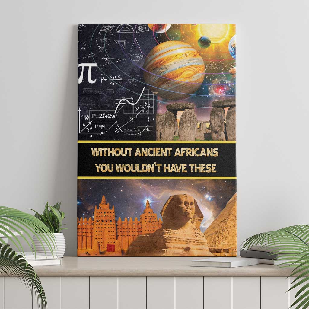 Afro Egyptian Pyramids Canvas Wall Art Ancient African Achievements Galaxy
