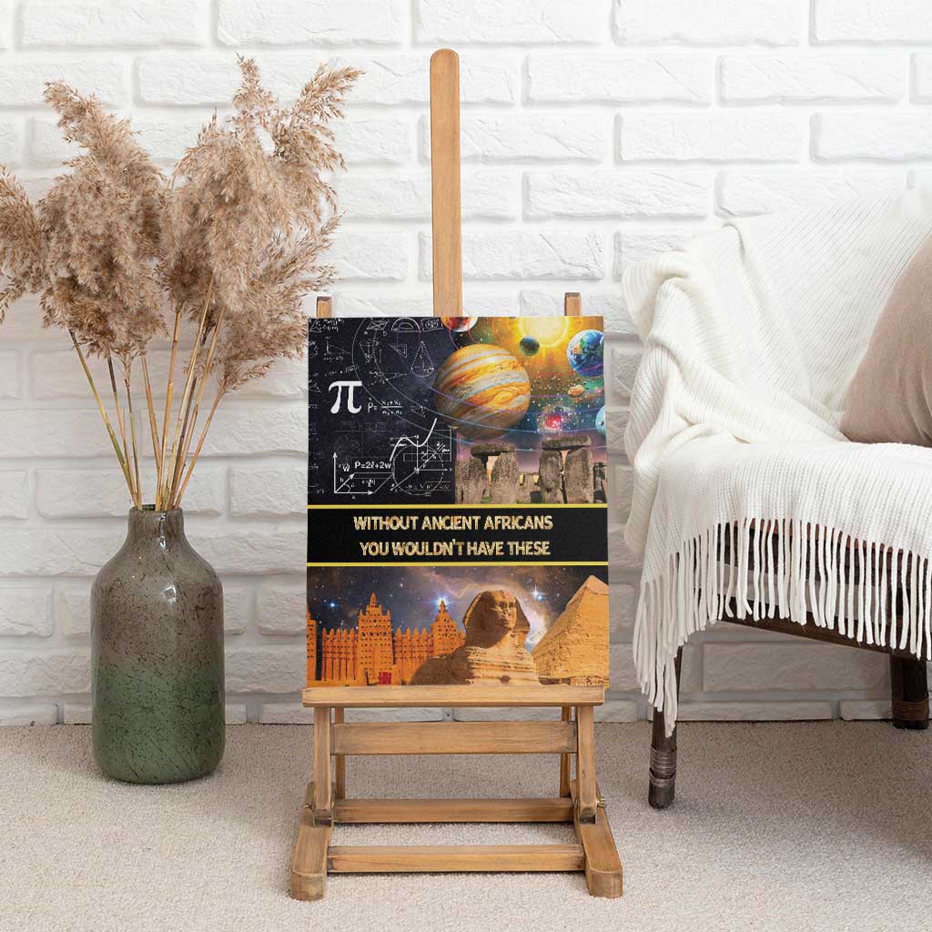 Afro Egyptian Pyramids Canvas Wall Art Ancient African Achievements Galaxy