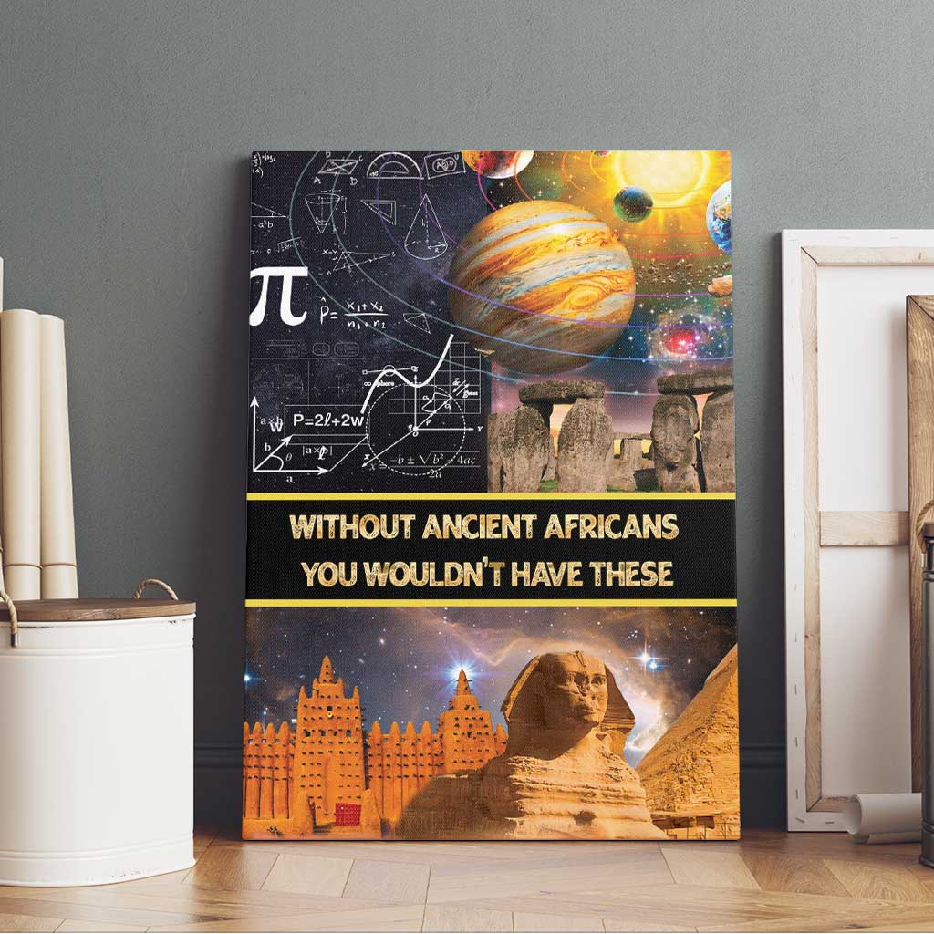 Afro Egyptian Pyramids Canvas Wall Art Ancient African Achievements Galaxy