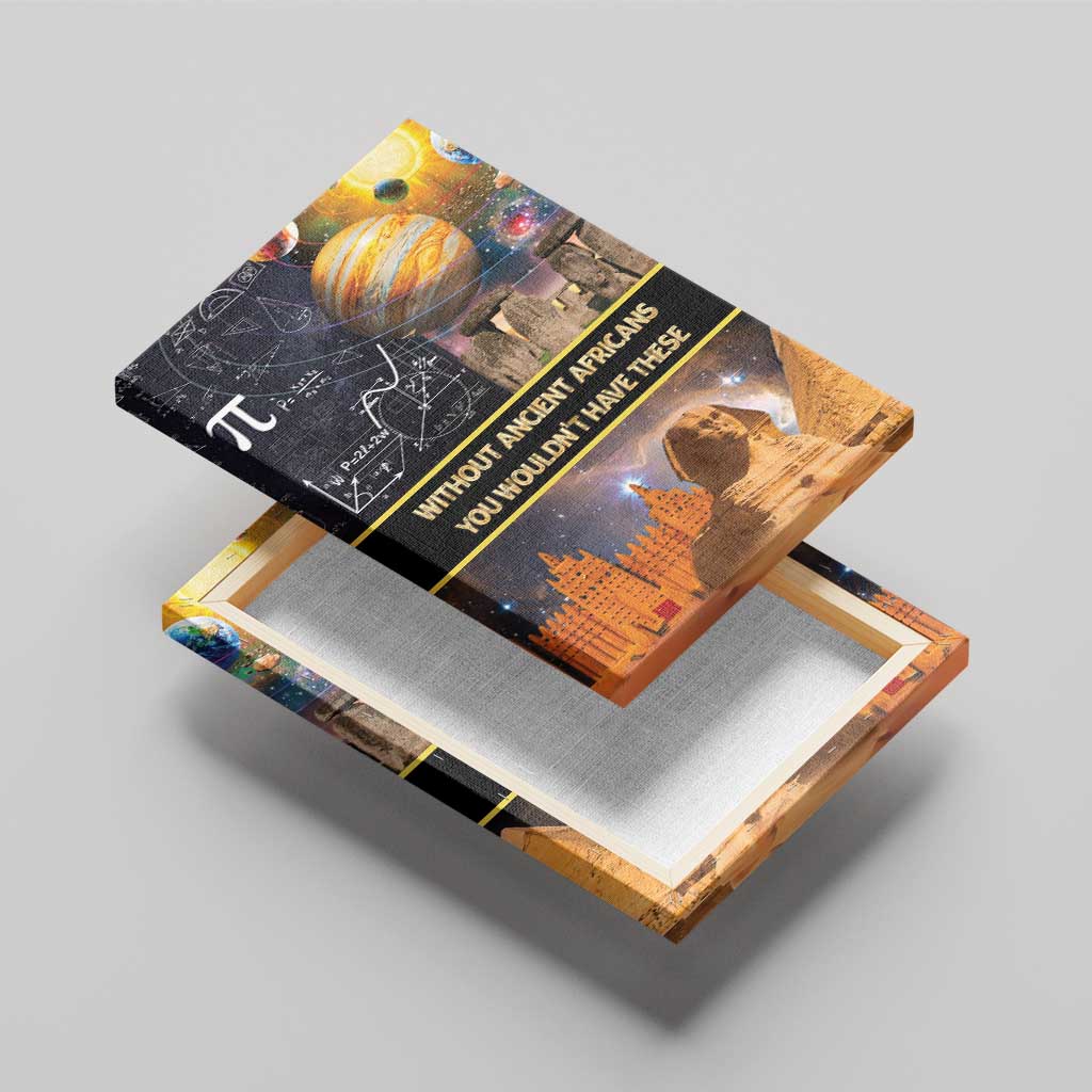 Afro Egyptian Pyramids Canvas Wall Art Ancient African Achievements Galaxy