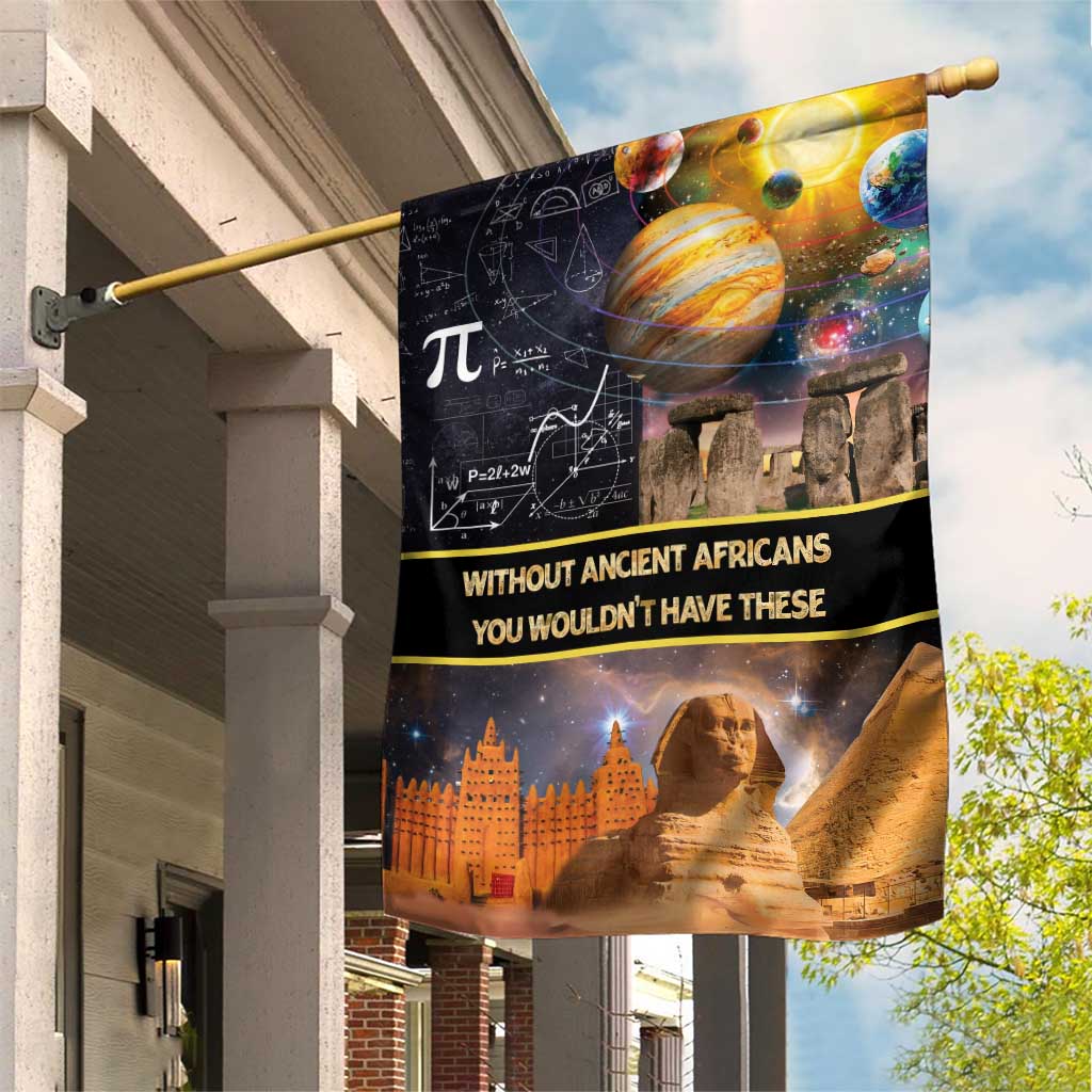 Afro Egyptian Pyramids Garden Flag Ancient African Achievements Galaxy