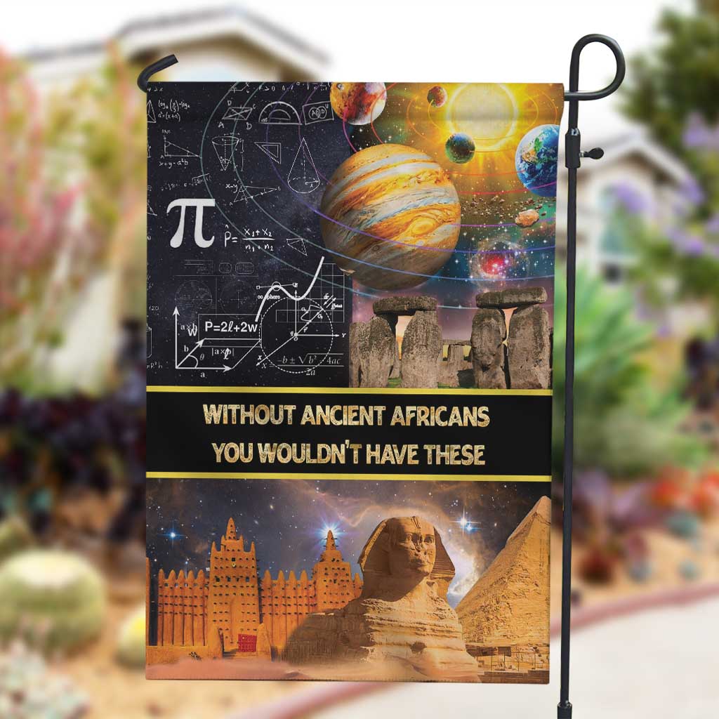 Afro Egyptian Pyramids Garden Flag Ancient African Achievements Galaxy