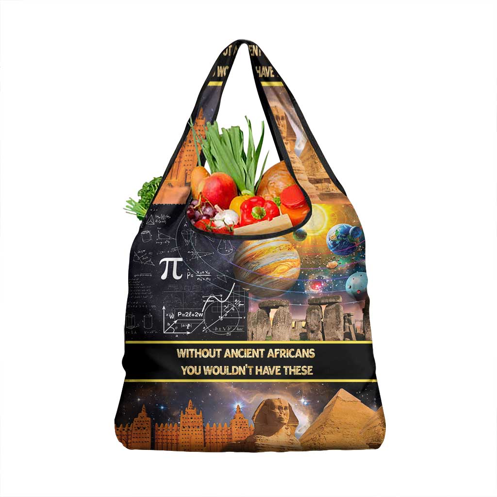 Afro Egyptian Pyramids Grocery Bag Ancient African Achievements Galaxy