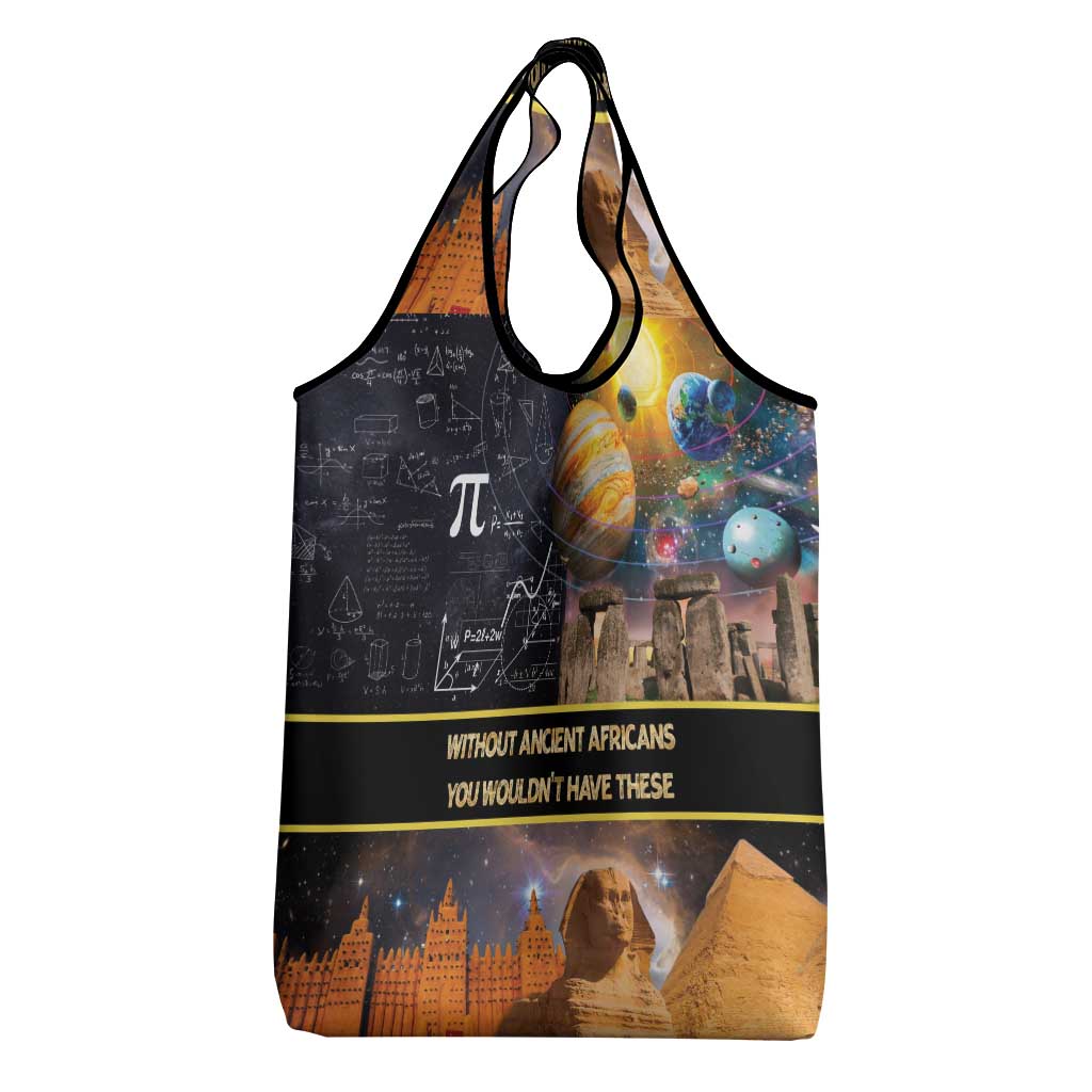 Afro Egyptian Pyramids Grocery Bag Ancient African Achievements Galaxy