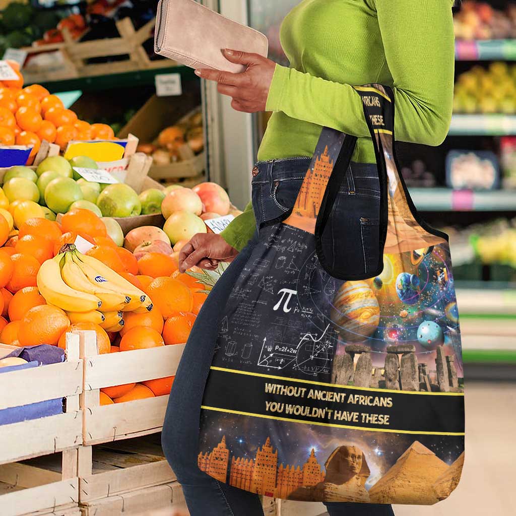 Afro Egyptian Pyramids Grocery Bag Ancient African Achievements Galaxy