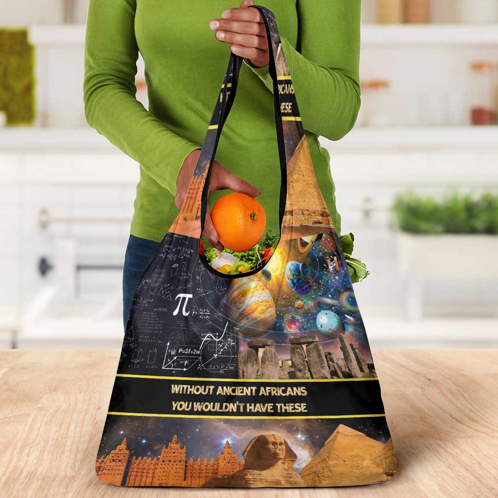Afro Egyptian Pyramids Grocery Bag Ancient African Achievements Galaxy
