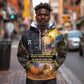 Afro Egyptian Pyramids Hoodie Ancient African Achievements Galaxy