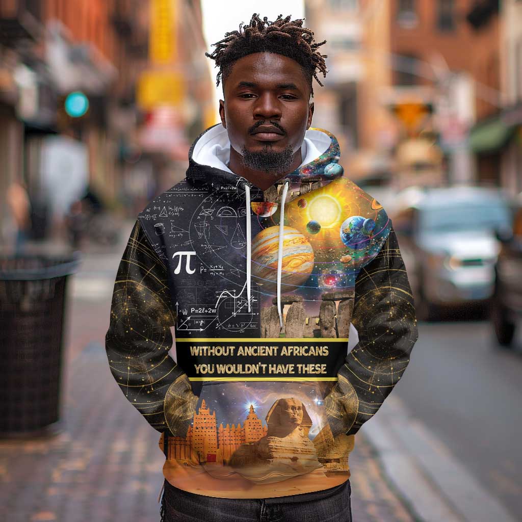 Afro Egyptian Pyramids Hoodie Ancient African Achievements Galaxy