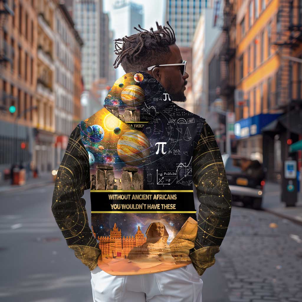 Afro Egyptian Pyramids Hoodie Ancient African Achievements Galaxy