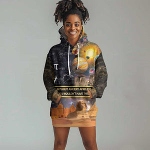 Afro Egyptian Pyramids Hoodie Dress Ancient African Achievements Galaxy