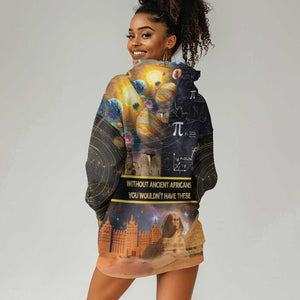Afro Egyptian Pyramids Hoodie Dress Ancient African Achievements Galaxy