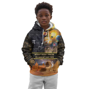 Afro Egyptian Pyramids Kid Hoodie Ancient African Achievements Galaxy