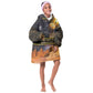 Afro Egyptian Pyramids Kid Wearable Blanket Hoodie Ancient African Achievements Galaxy