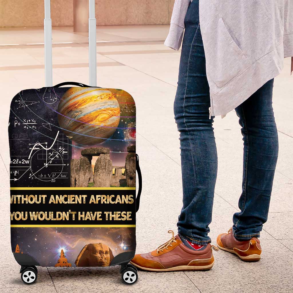 Afro Egyptian Pyramids Luggage Cover Ancient African Achievements Galaxy