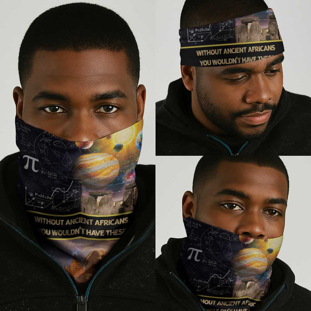 Afro Egyptian Pyramids Neck Gaiter Ancient African Achievements Galaxy DT04