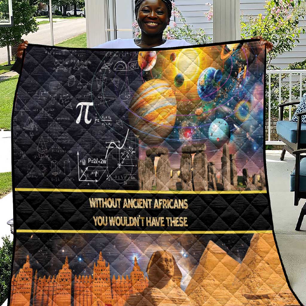 Afro Egyptian Pyramids Quilt Ancient African Achievements Galaxy