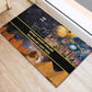 Afro Egyptian Pyramids Rubber Doormat Ancient African Achievements Galaxy