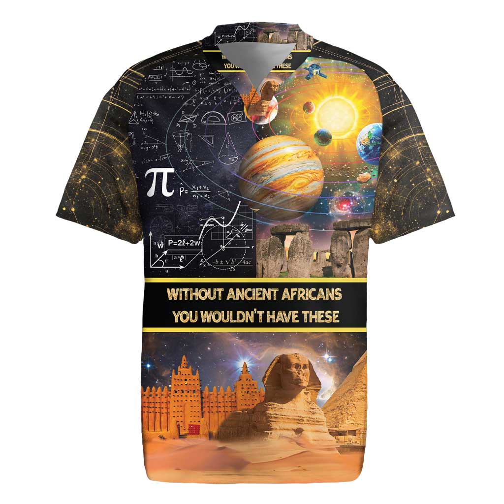 Afro Egyptian Pyramids Rugby Jersey Ancient African Achievements Galaxy