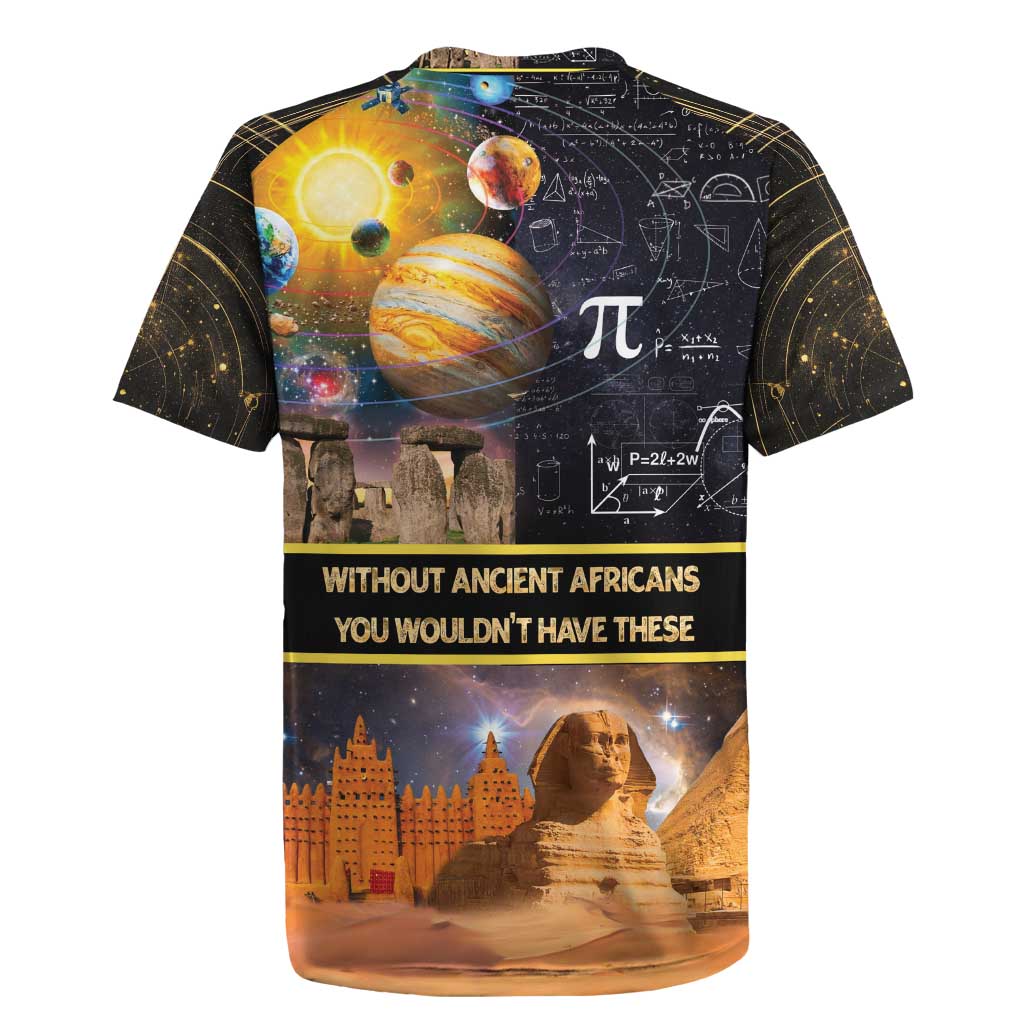 Afro Egyptian Pyramids Rugby Jersey Ancient African Achievements Galaxy