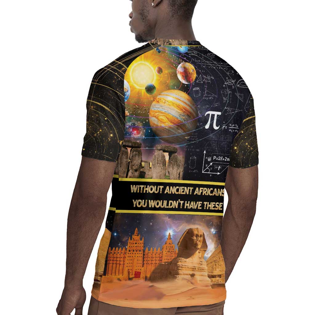 Afro Egyptian Pyramids Rugby Jersey Ancient African Achievements Galaxy