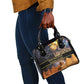 Afro Egyptian Pyramids Shoulder Handbag Ancient African Achievements Galaxy