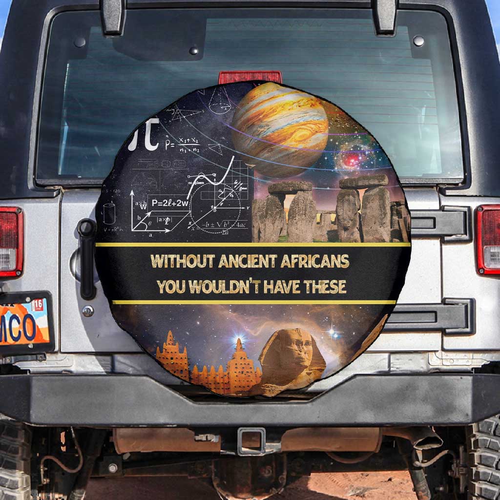 Afro Egyptian Pyramids Spare Tire Cover Ancient African Achievements Galaxy